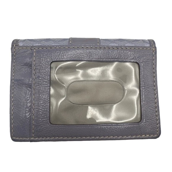 COACH Signature Patent Leather / Canvas Card holder - Picture 2 of 7